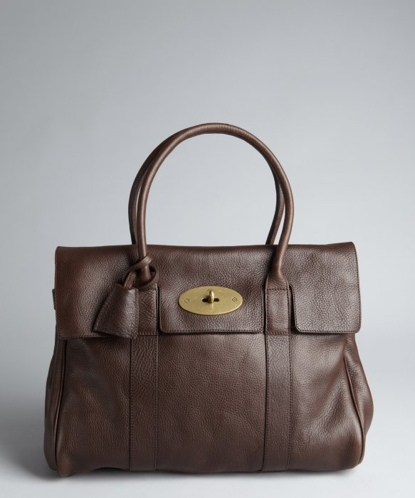 Lyst - Mulberry Chocolate Leather Bayswater Top Handle Bag in Brown