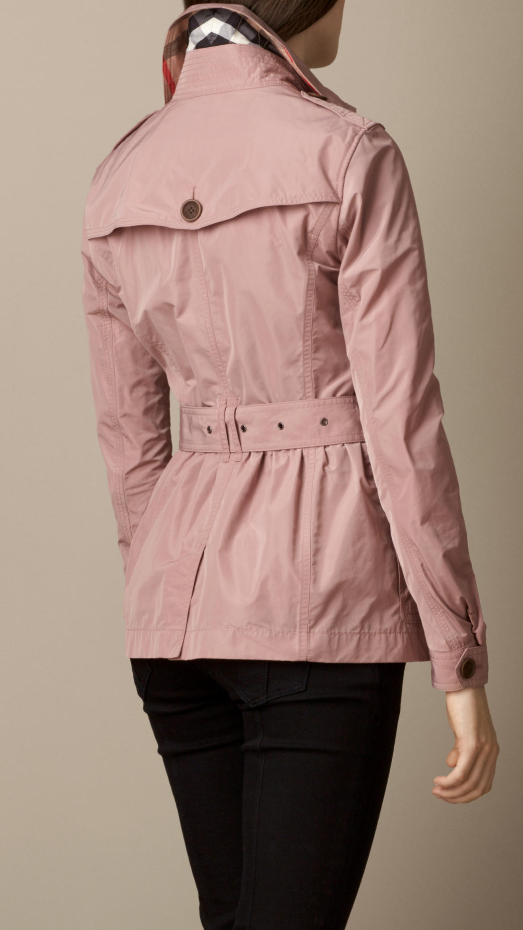 Lyst Burberry Showerproof Trench Jacket in Pink