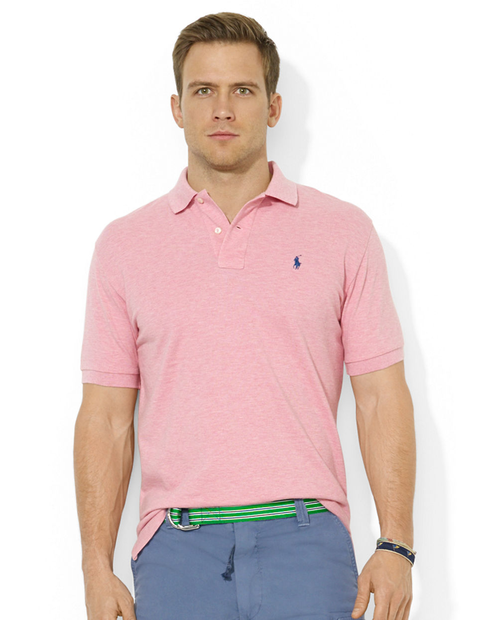 Polo Ralph Lauren Classic-Fit Mesh Polo Shirt in Pink for Men (Florida ...