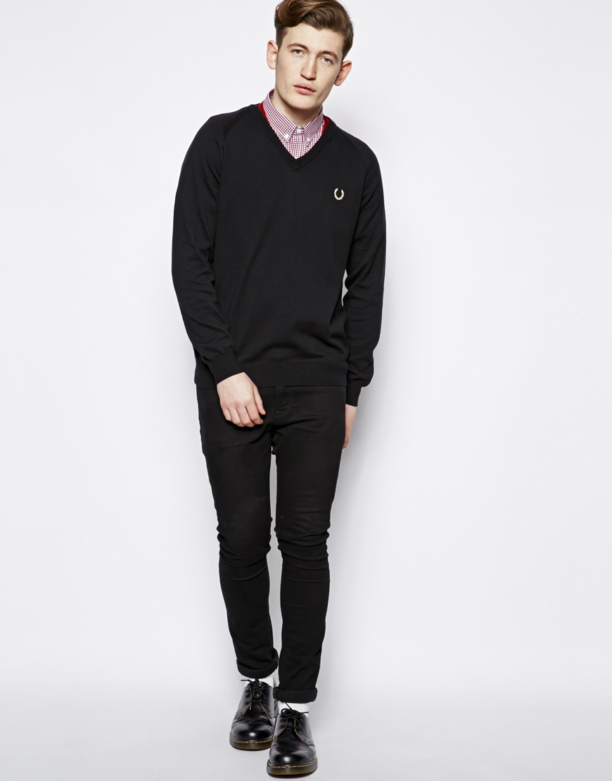 fred perry laurel wreath crew neck sweatshirt