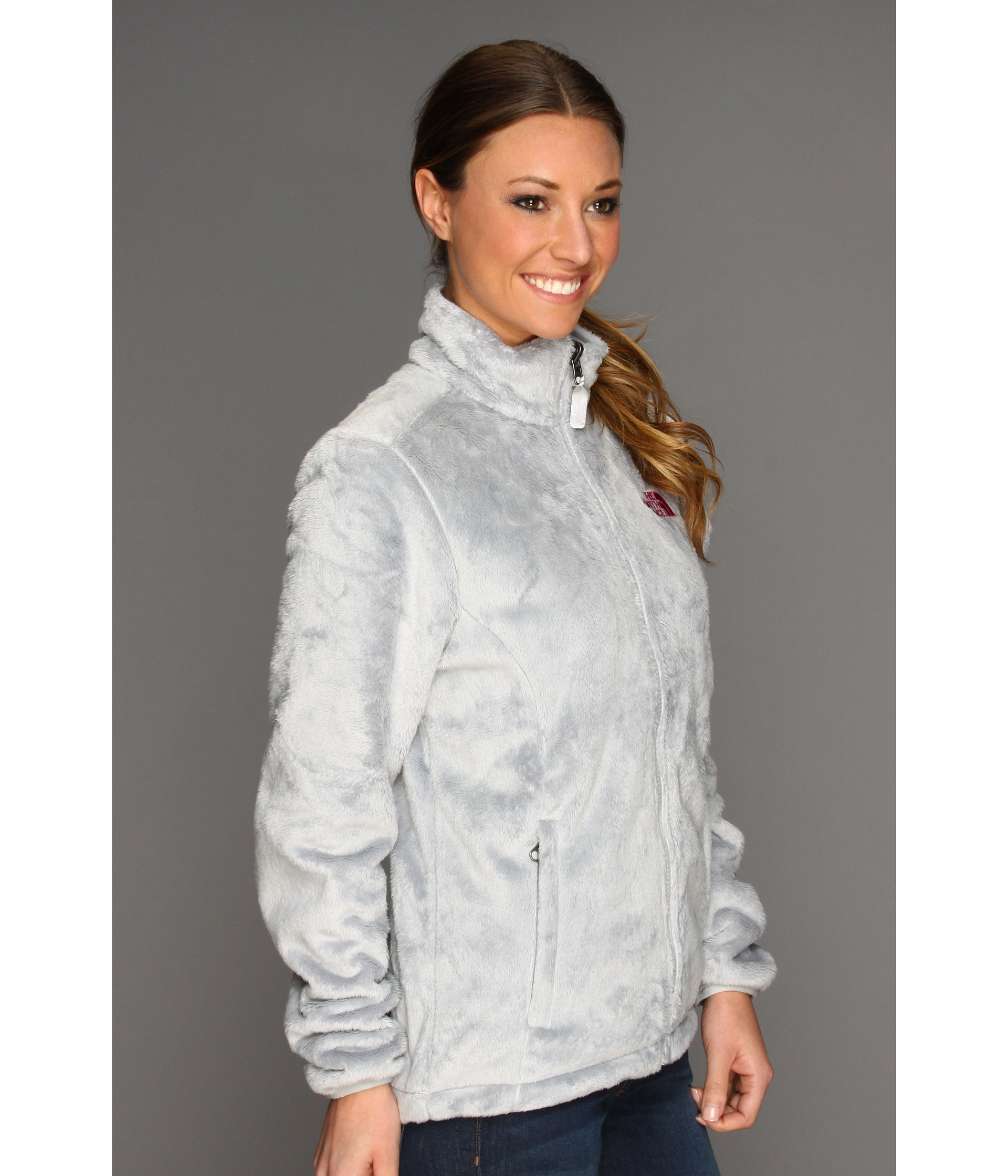 north face osito jacket grey