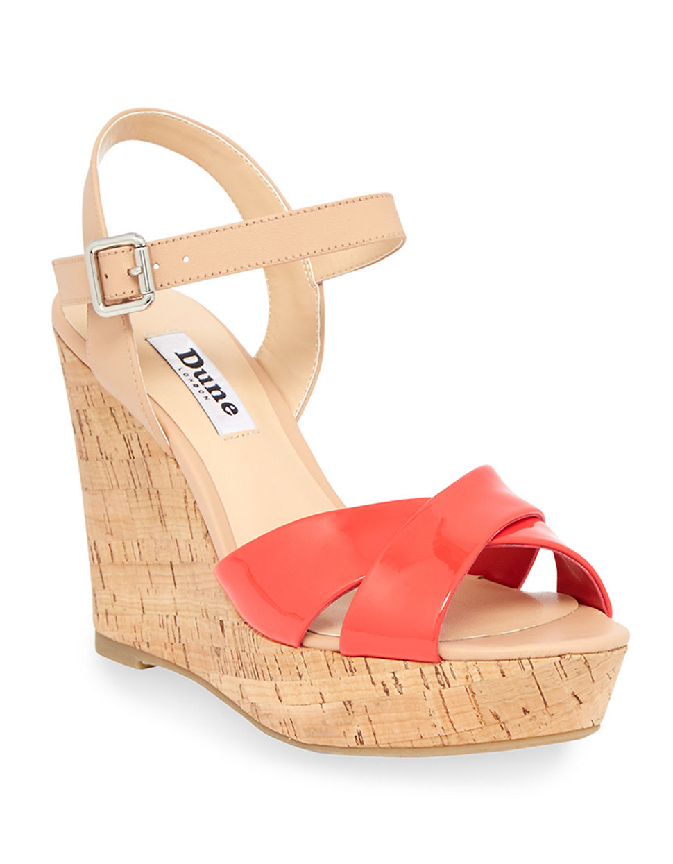 Lyst - Dune Kingdom Patent Leather Wedge Sandals in Pink