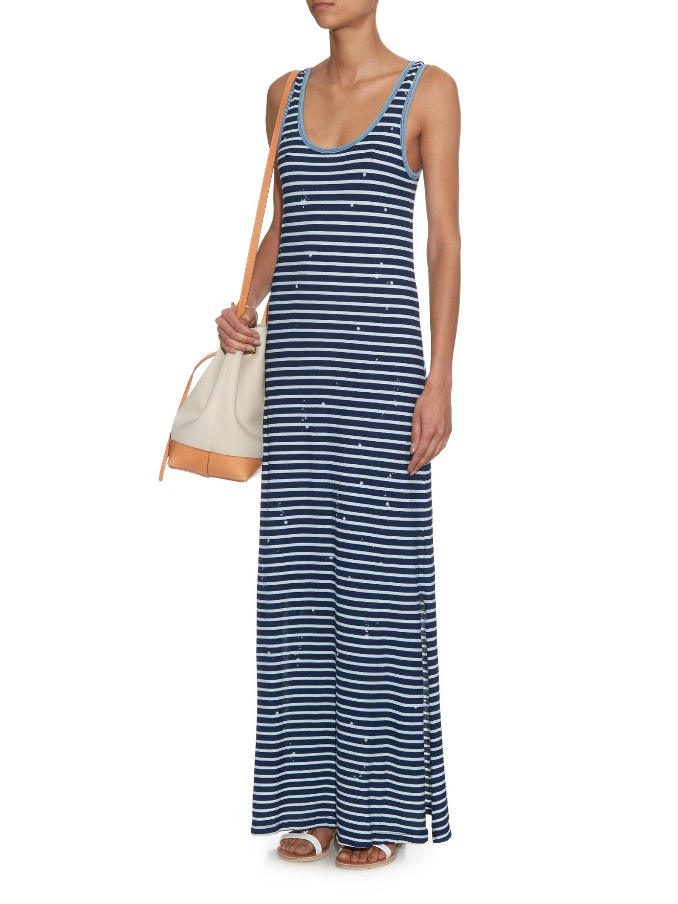 Lyst - Current/Elliott Striped Tank Maxi Dress