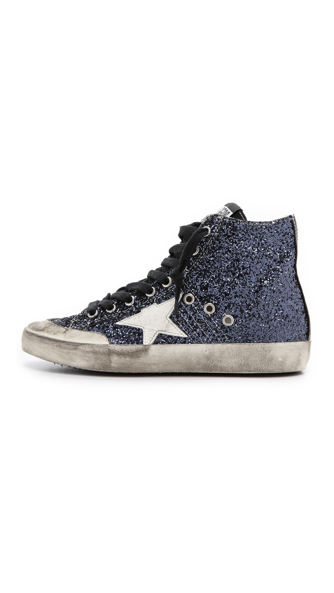 Lyst - Golden Goose Deluxe Brand Francy Glitter High Top Sneakers ...