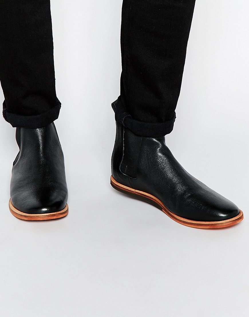 Lyst - Frank Wright Burns Leather Chelsea Boots in Black for Men