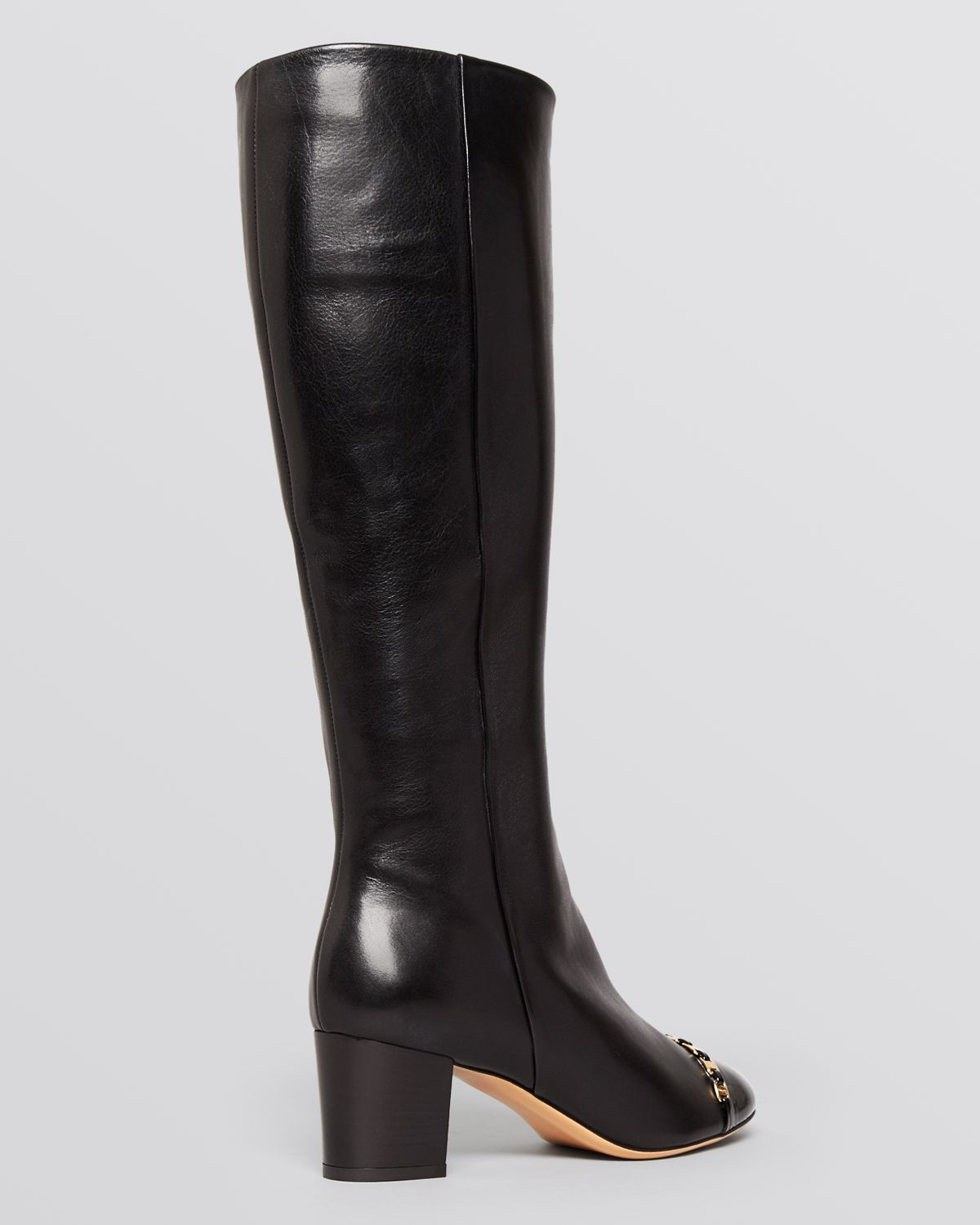 Lyst Ferragamo Cap Toe Riding Boots Nanni High Heel in Black
