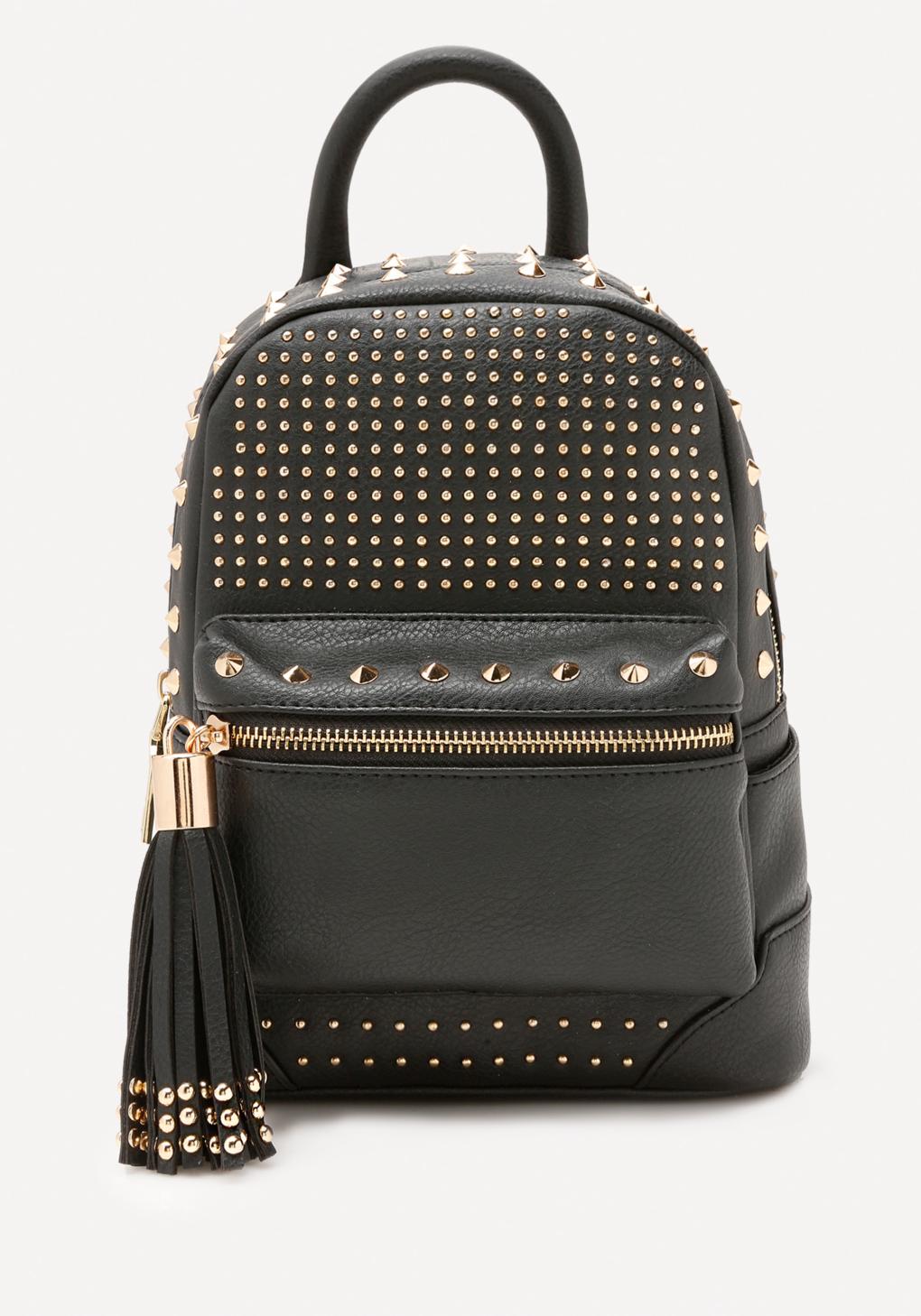 Bebe Jett Studded Mini Backpack in Black | Lyst