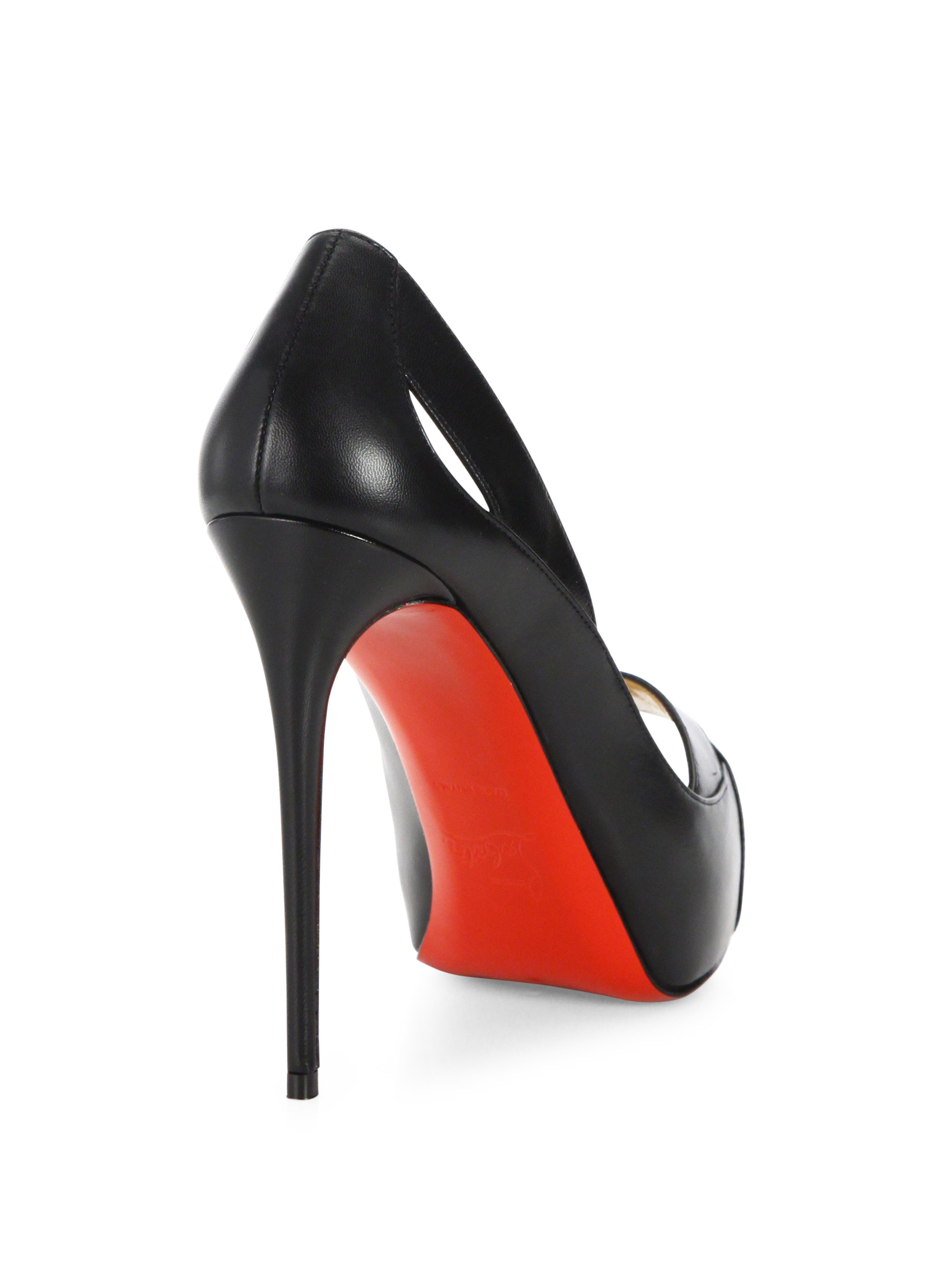 Christian louboutin Academa Leather Pumps in Black | Lyst