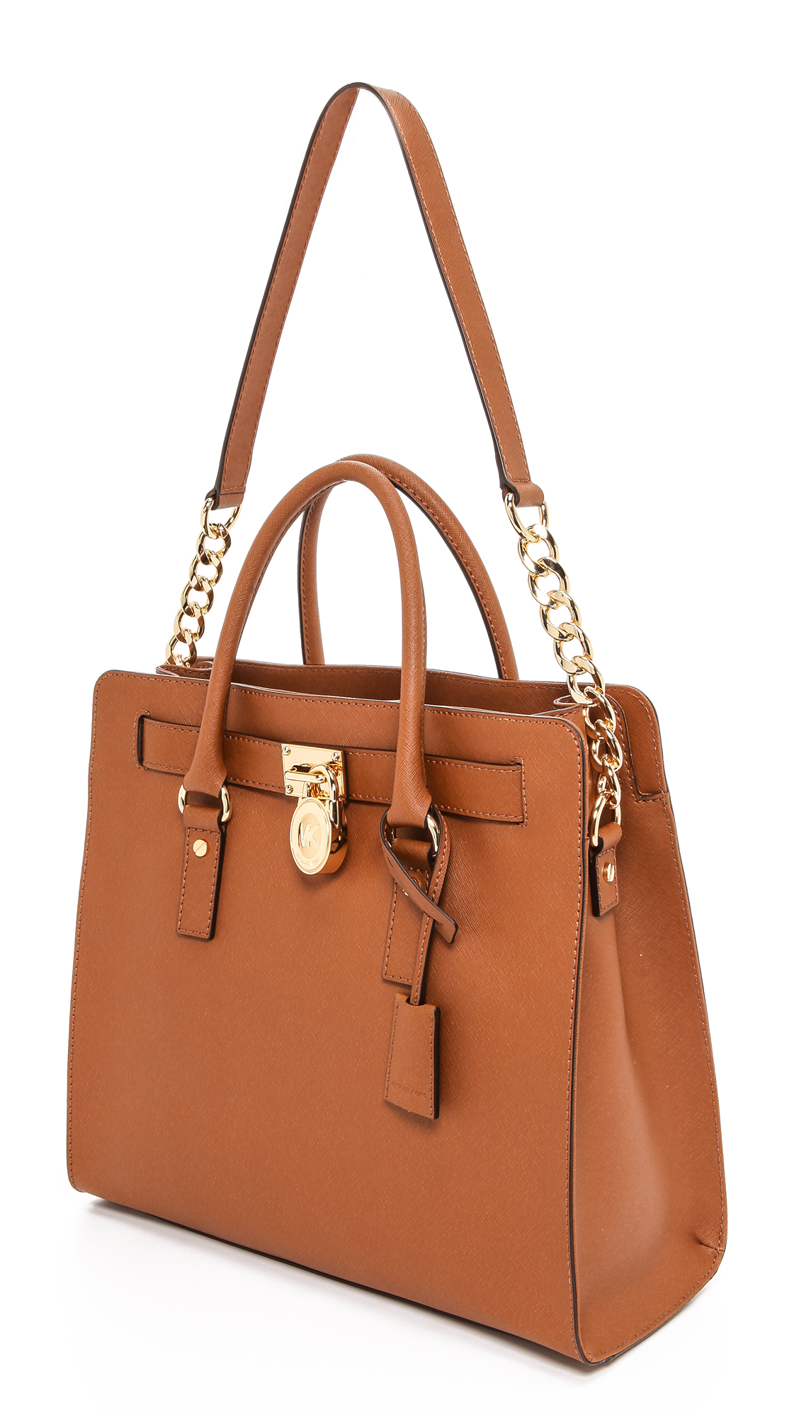 Lyst Michael Kors Hamilton Large N S Tote Luggage In Brown Gallery