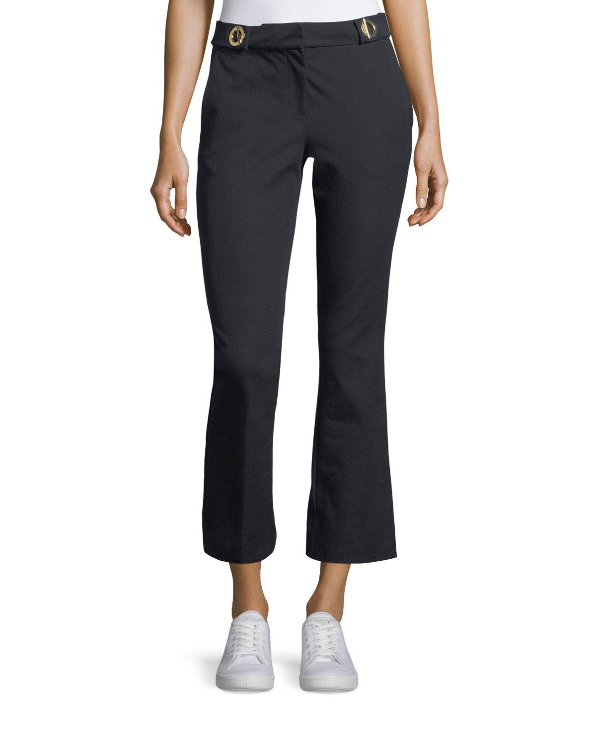 Lyst - 10 Crosby Derek Lam Cropped Flared-leg Trousers With Grommet ...