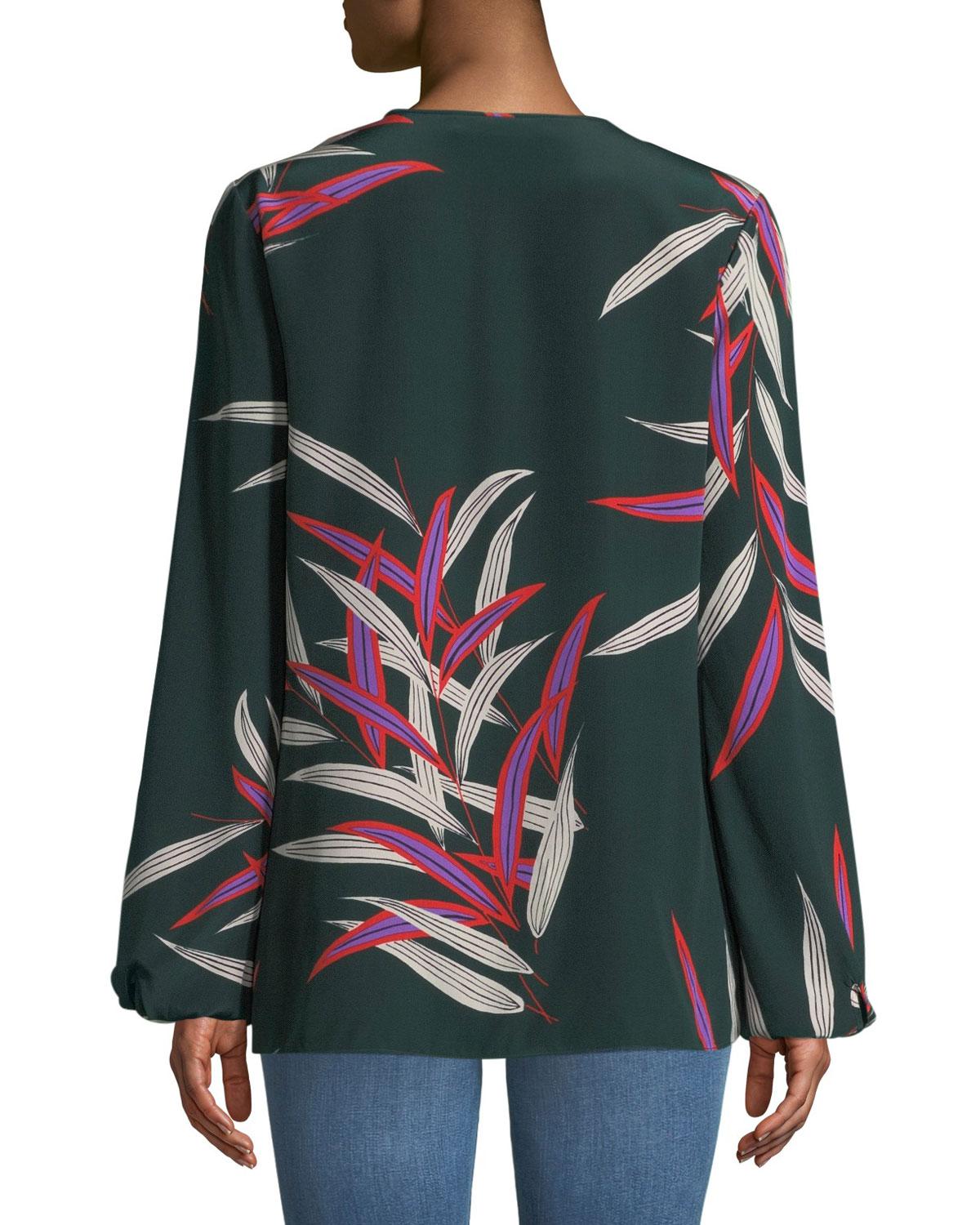 bird print blouse uk