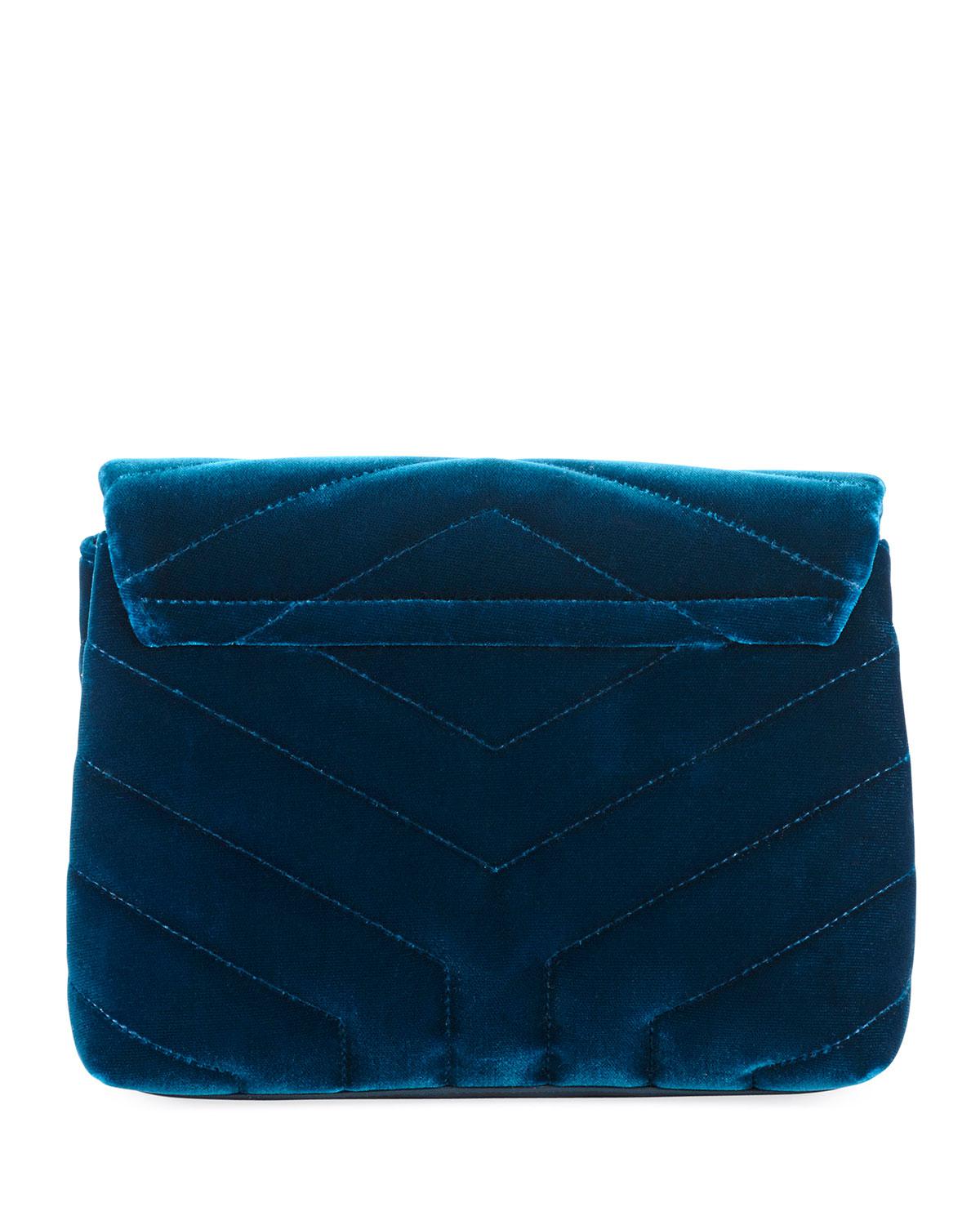 Saint Laurent Loulou Monogram Ysl Toy Quilted Velvet Shoulder Bag in ...