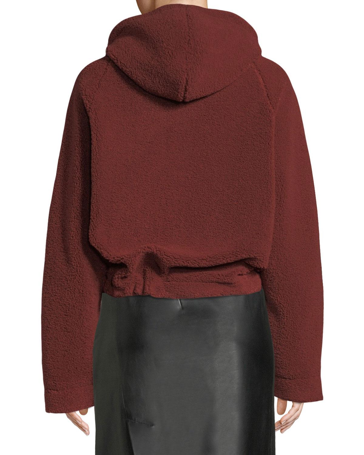 Vince Cozy Drawstring Pullover Hoodie Sweatshirt in Red Lyst