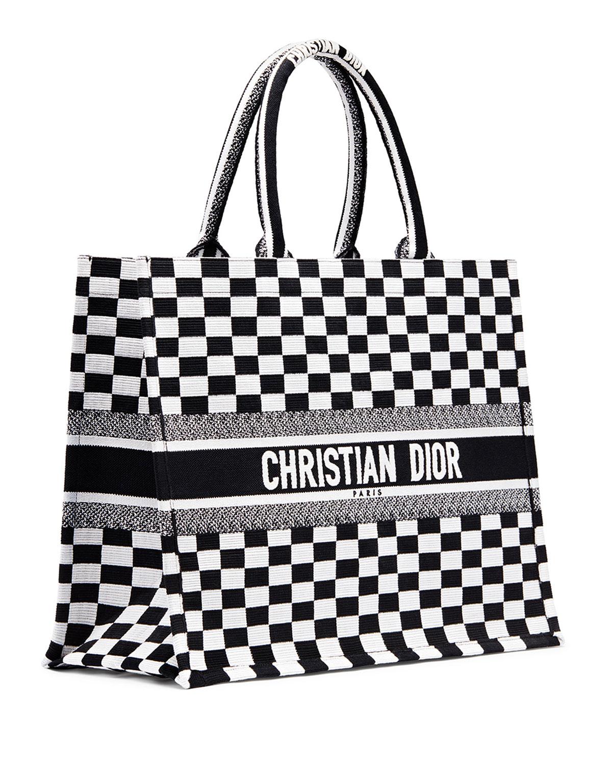 black and white dior bag