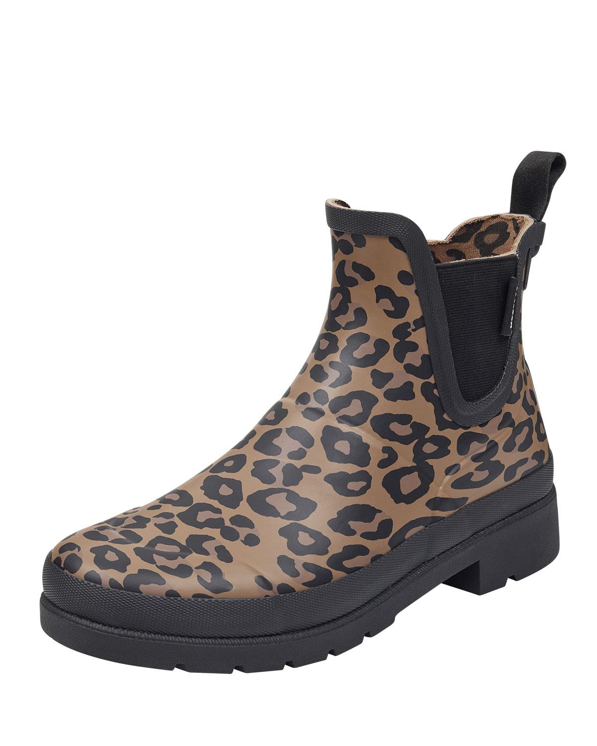 Lyst - Tretorn Lina Leopard-print Rubber Rain Boots in Brown