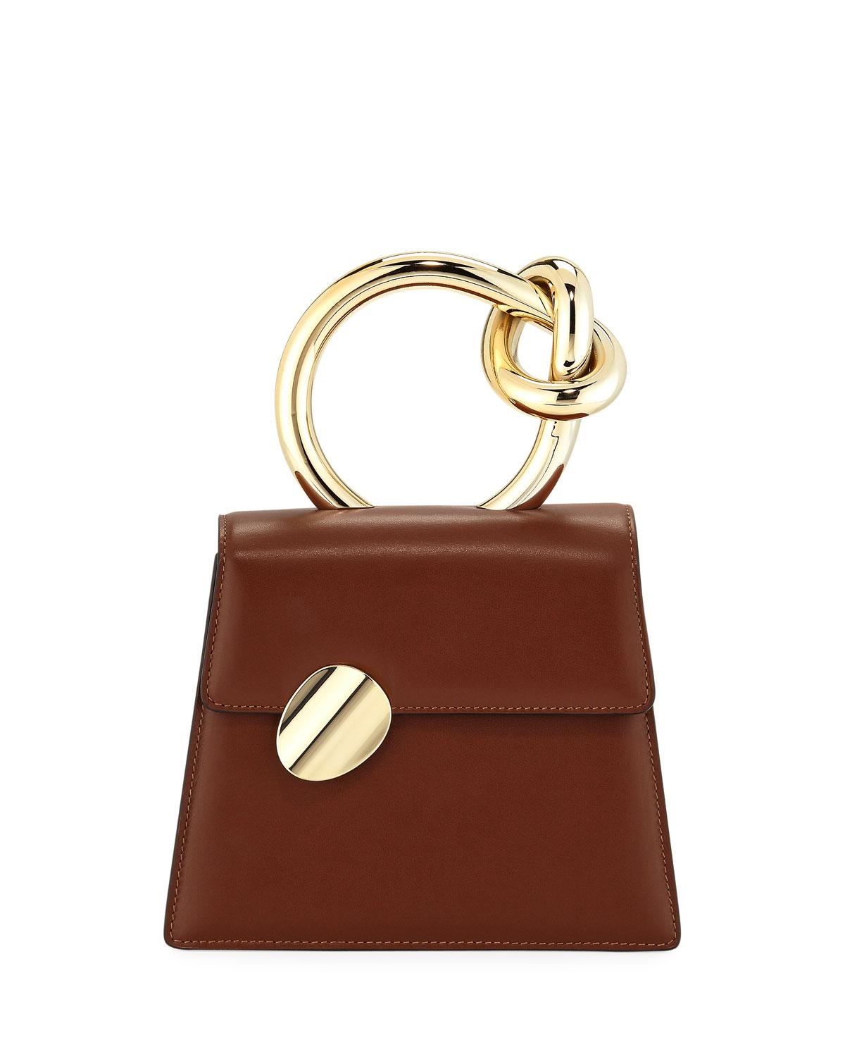 Benedetta Bruzziches Leather Brigitta Small Flap Top Handle Bag in ...