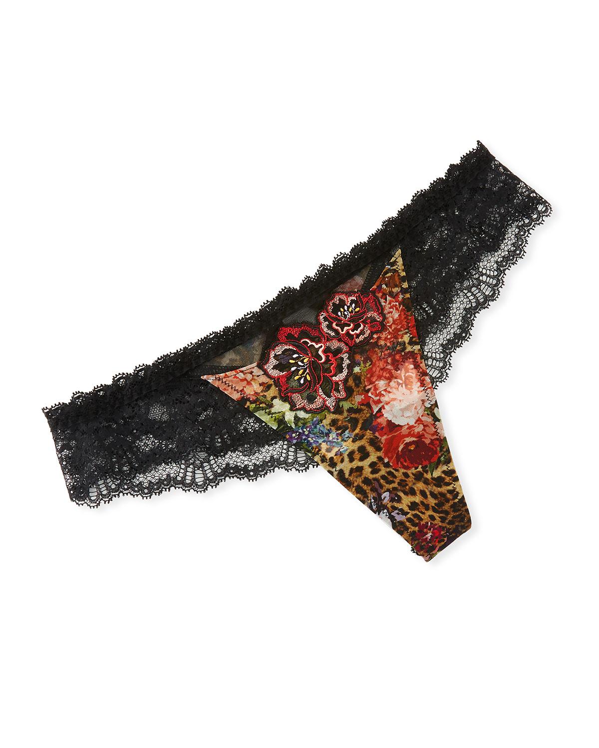 NEW LADIES BRAZILIAN KNICKERS PANTS MARKS /& SPENCER ANIMAL PRINT FUCHSIA