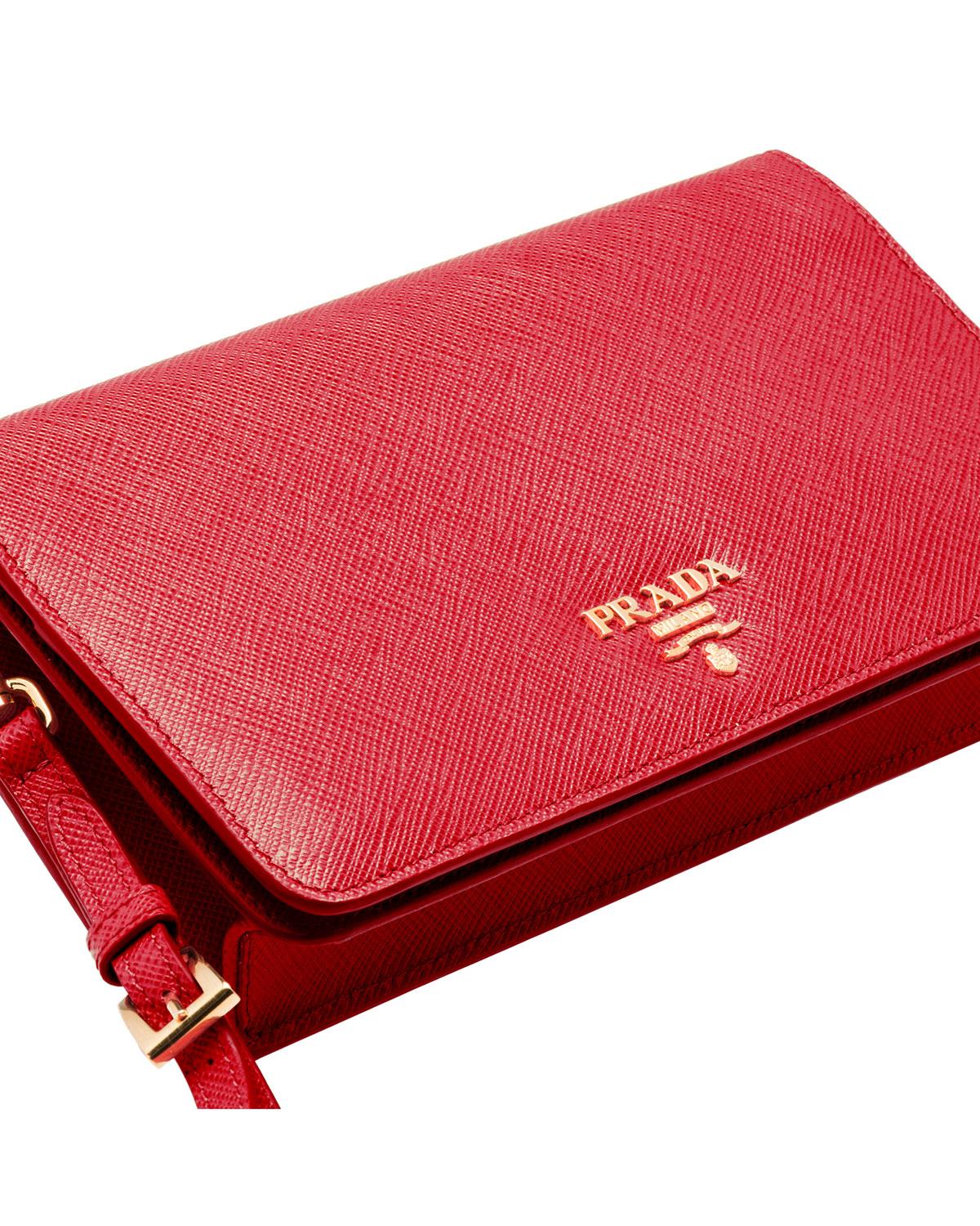 prada mini bag red