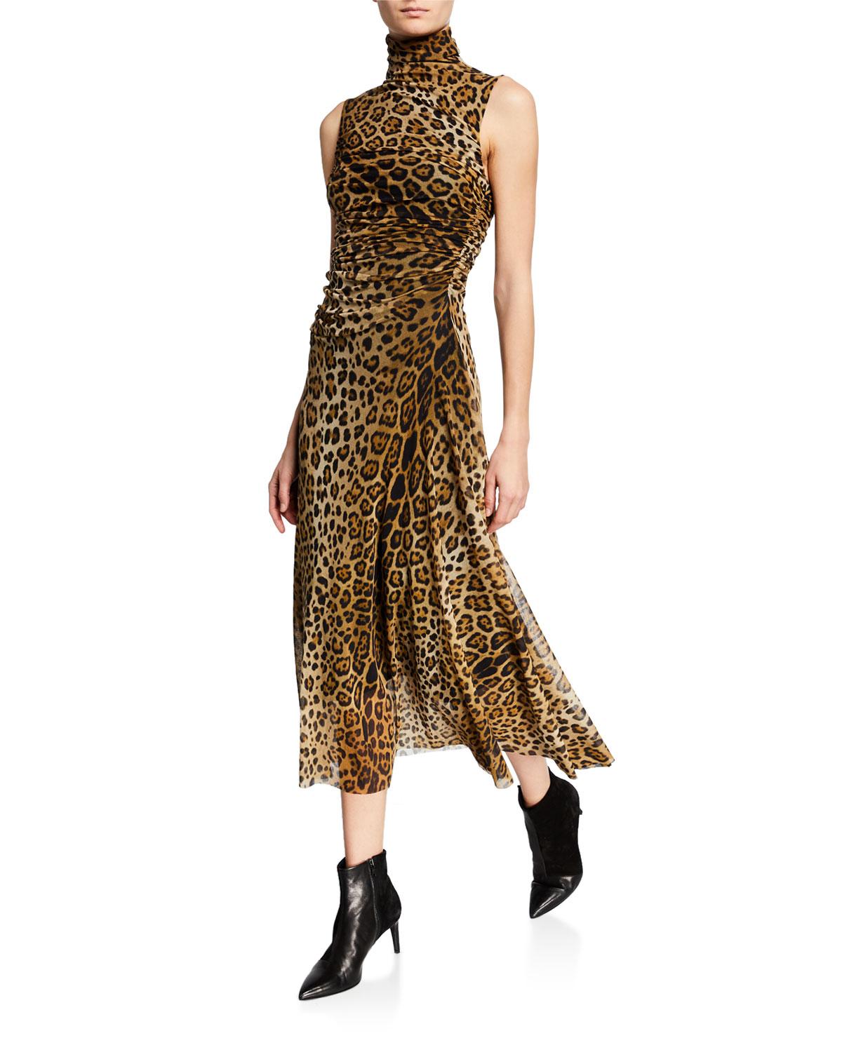 leopard turtleneck outfit