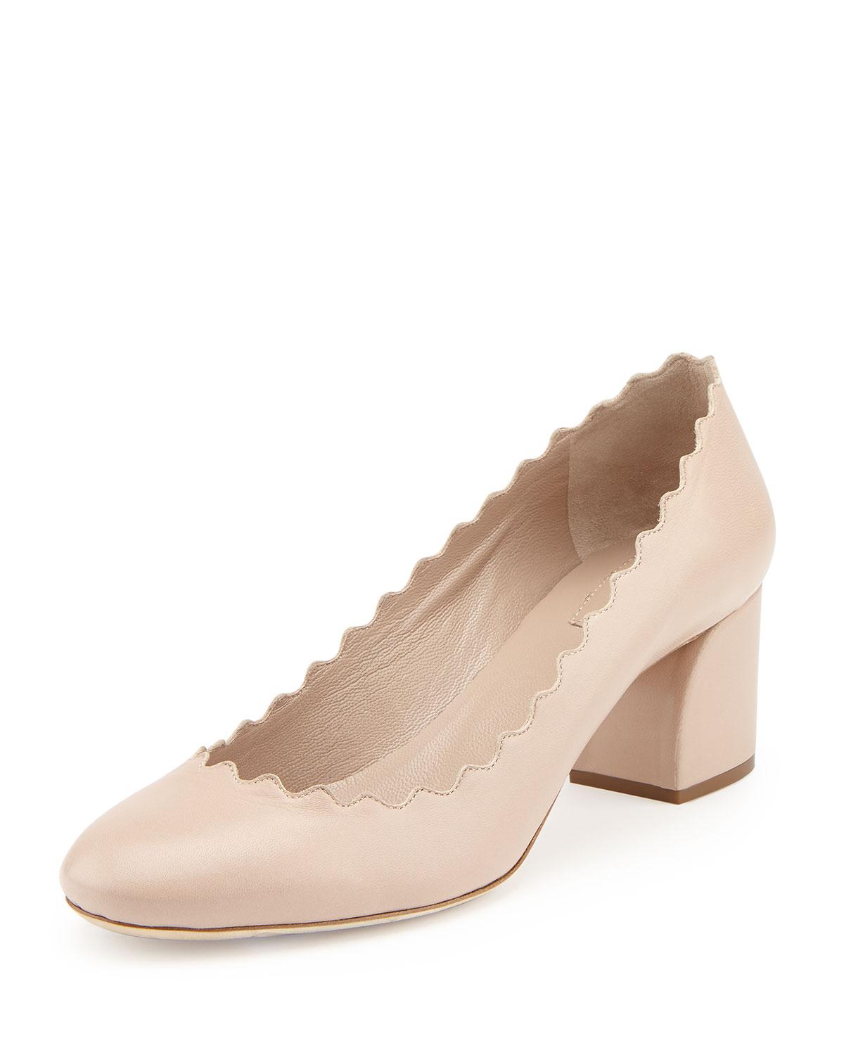 scalloped pumps