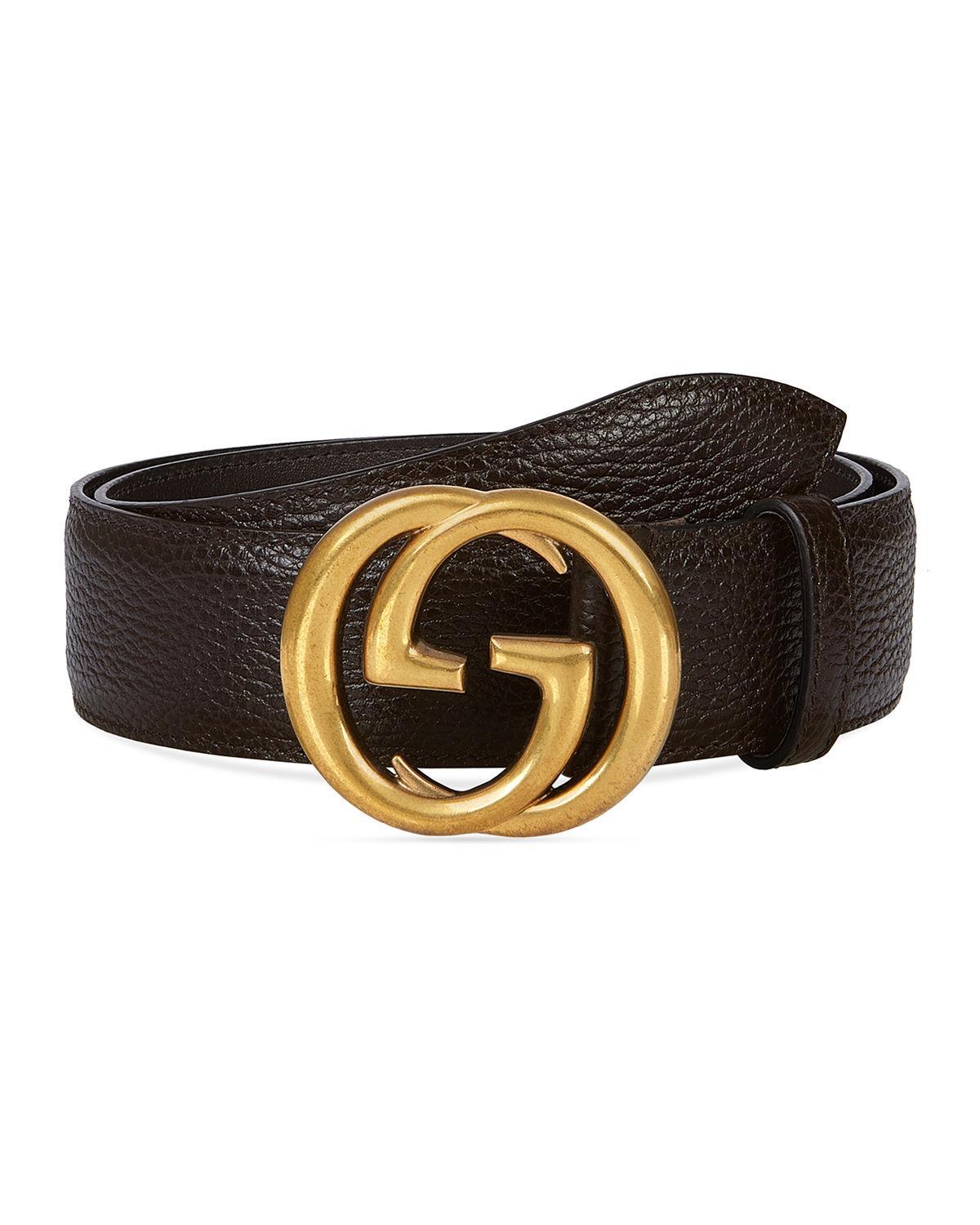 Gucci Men's Interlocking GG Marmont Belt in Brown for Men - Lyst
