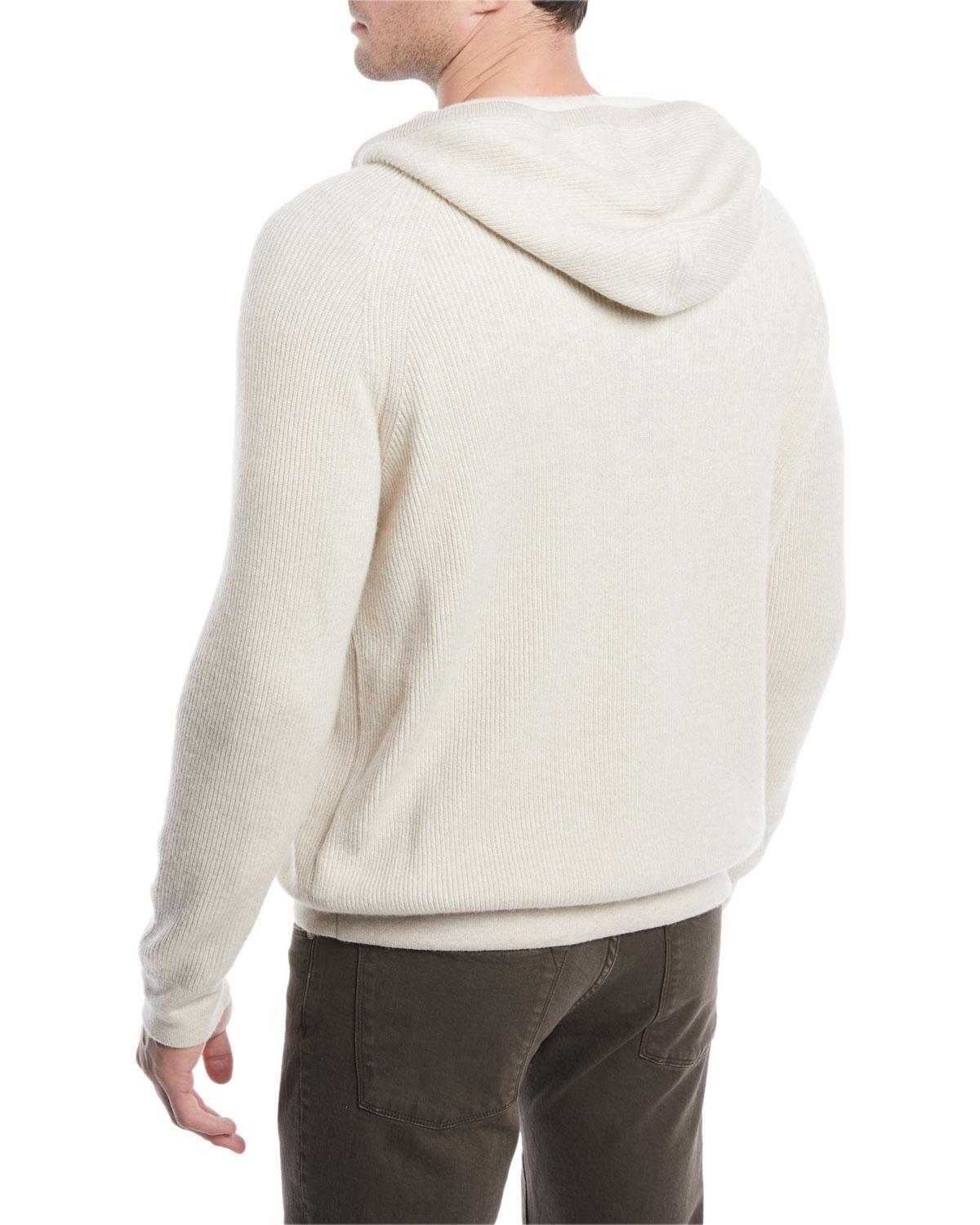 Loro Piana Men's Baby Cashmere Zip-front Hoodie for Men - Lyst