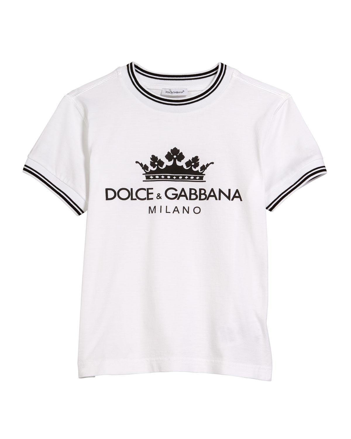 Lyst - Dolce & Gabbana Crown D & G Logo Ringer Tee in White for Men