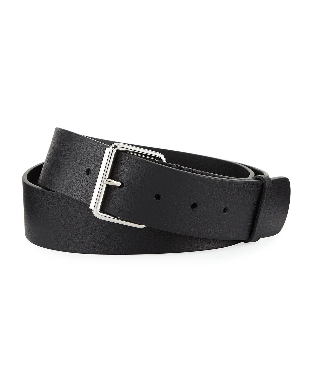 Balenciaga Men's Printed Single Logo Leather Belt in Black for Men - Lyst