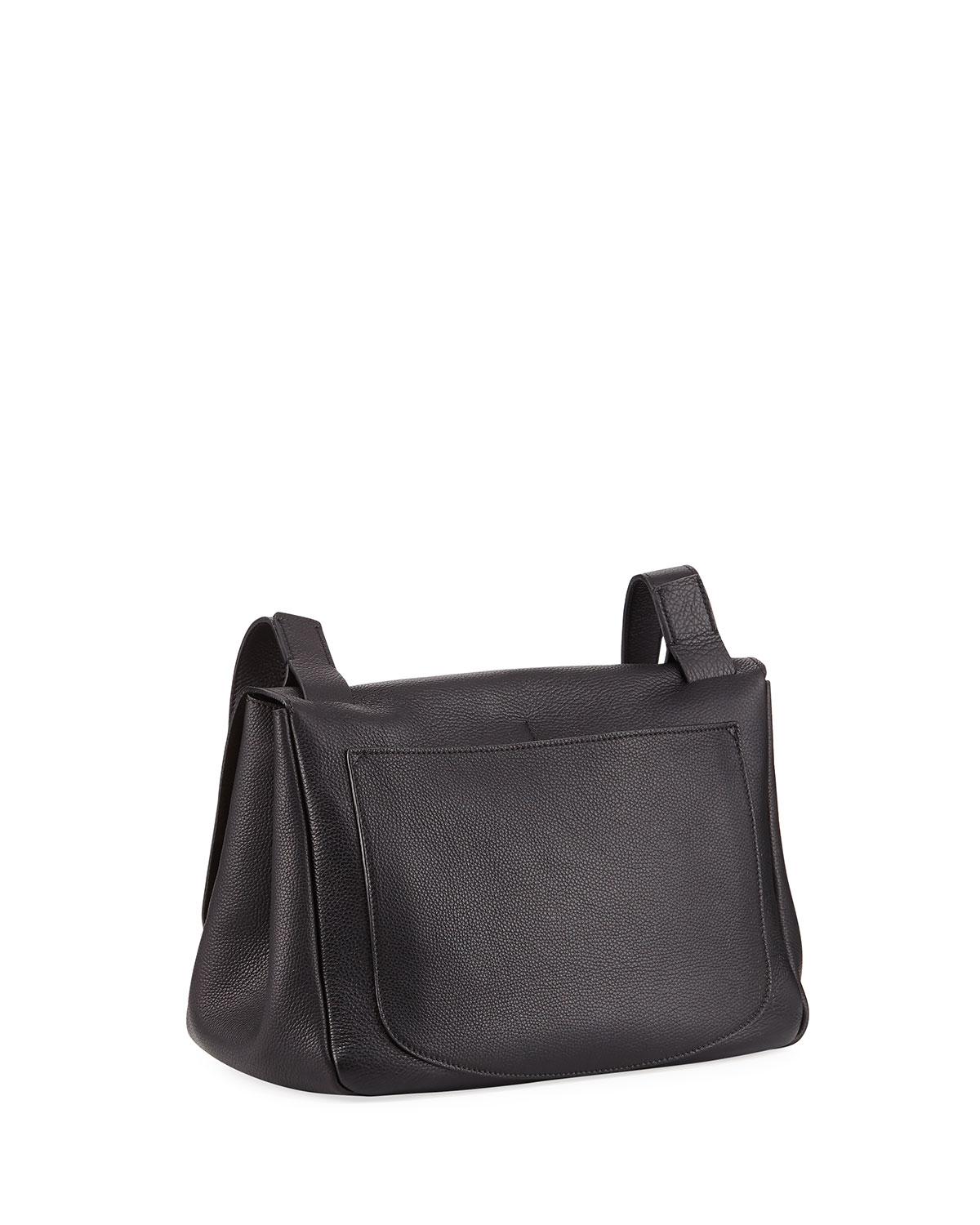 The Row Small Mail Bag Fine Grain Crossbody Bag in Gray Lyst