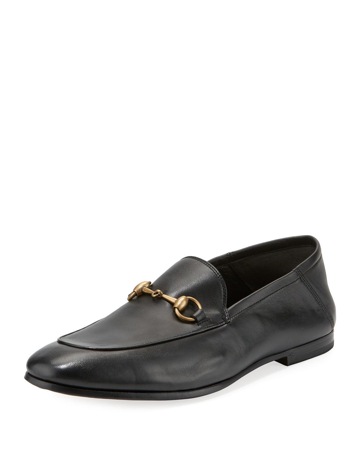 Lyst - Gucci Brixton Soft Leather Bit-strap Loafer in Black for Men
