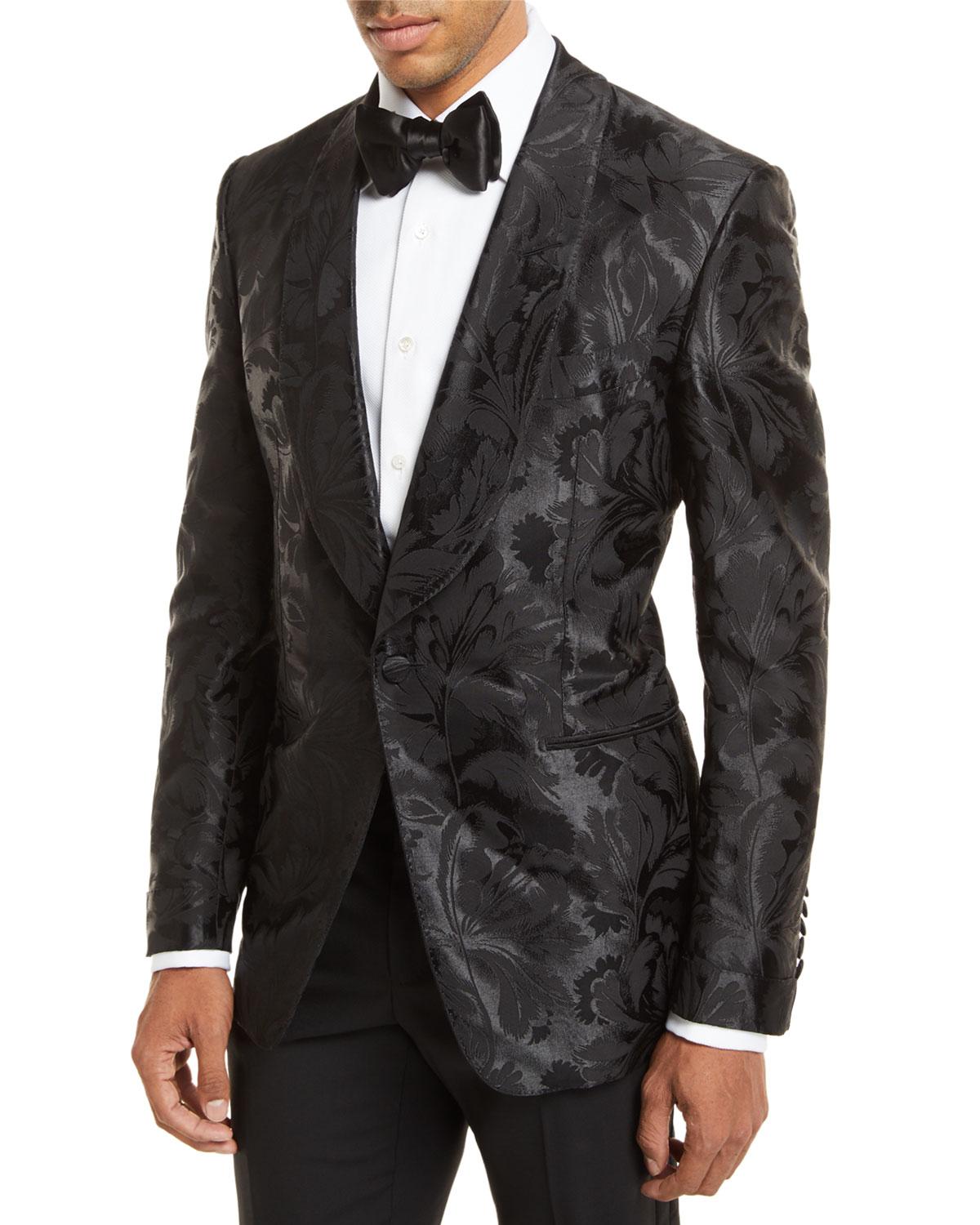 Lyst - Tom Ford Floral Jacquard Dinner Jacket in Black for Men