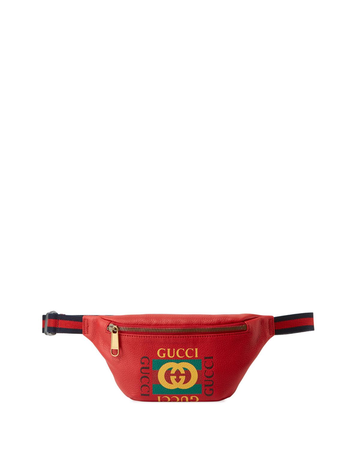 Lyst - Gucci Men&#39;s Small Retro Leather Fanny Pack Belt Bag in Red