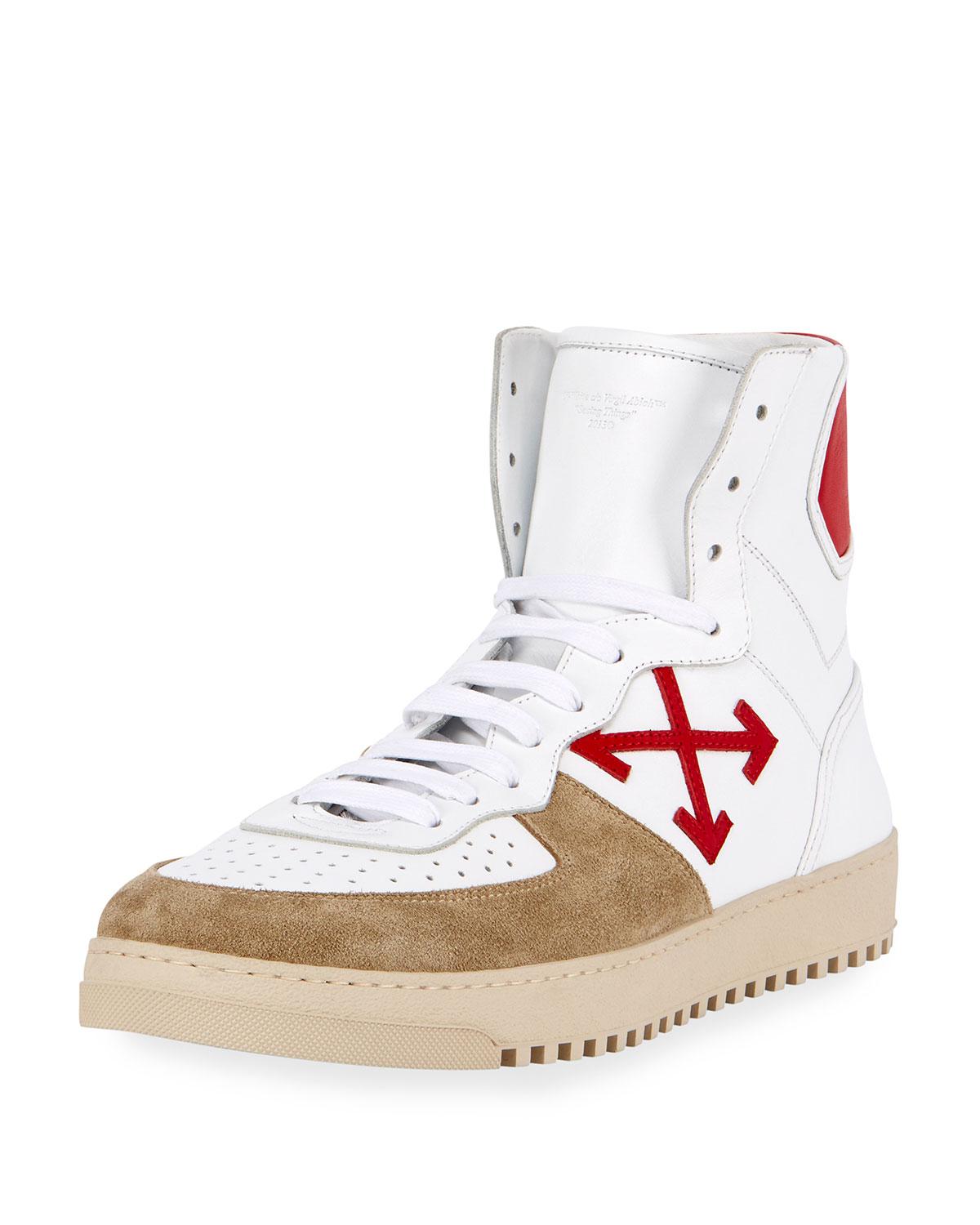 Lyst - Off-white c/o virgil abloh 70s Leather & Suede High-top Sneaker ...