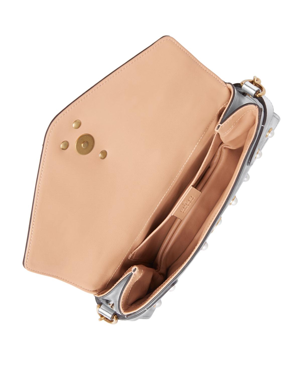 gucci broadway pearly bee shoulder bolsa