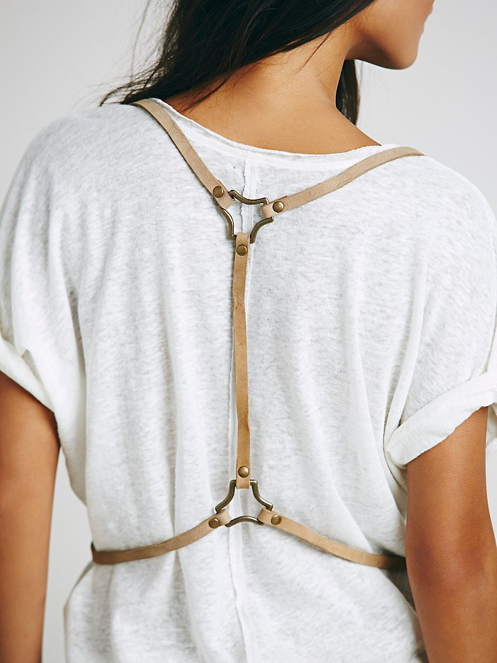 Lyst - Free People Womens Leather Harness Vest in Brown harness 