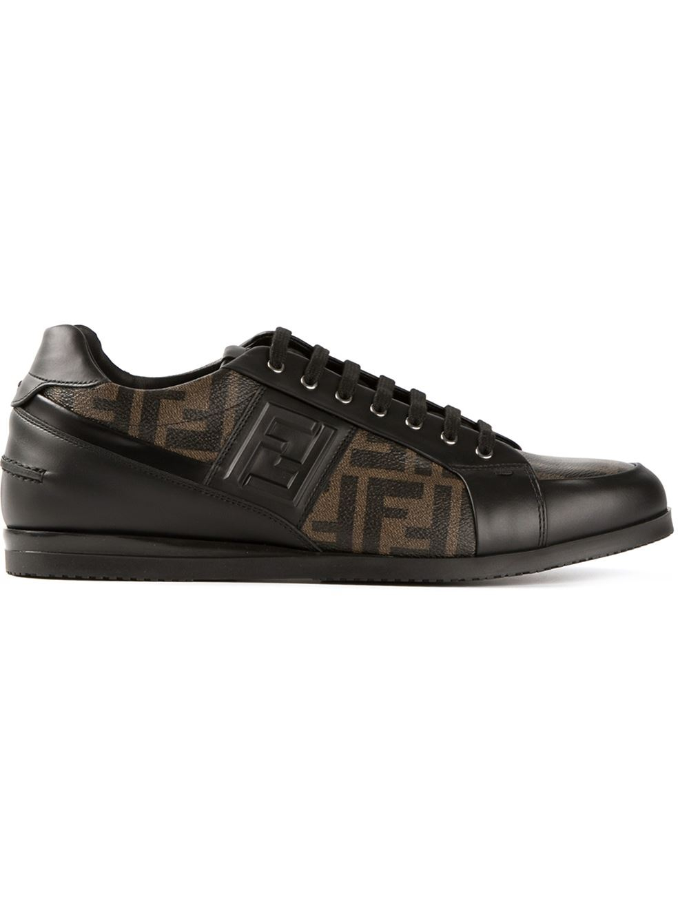 Lyst - Fendi Ff Logo Sneakers in Brown for Men