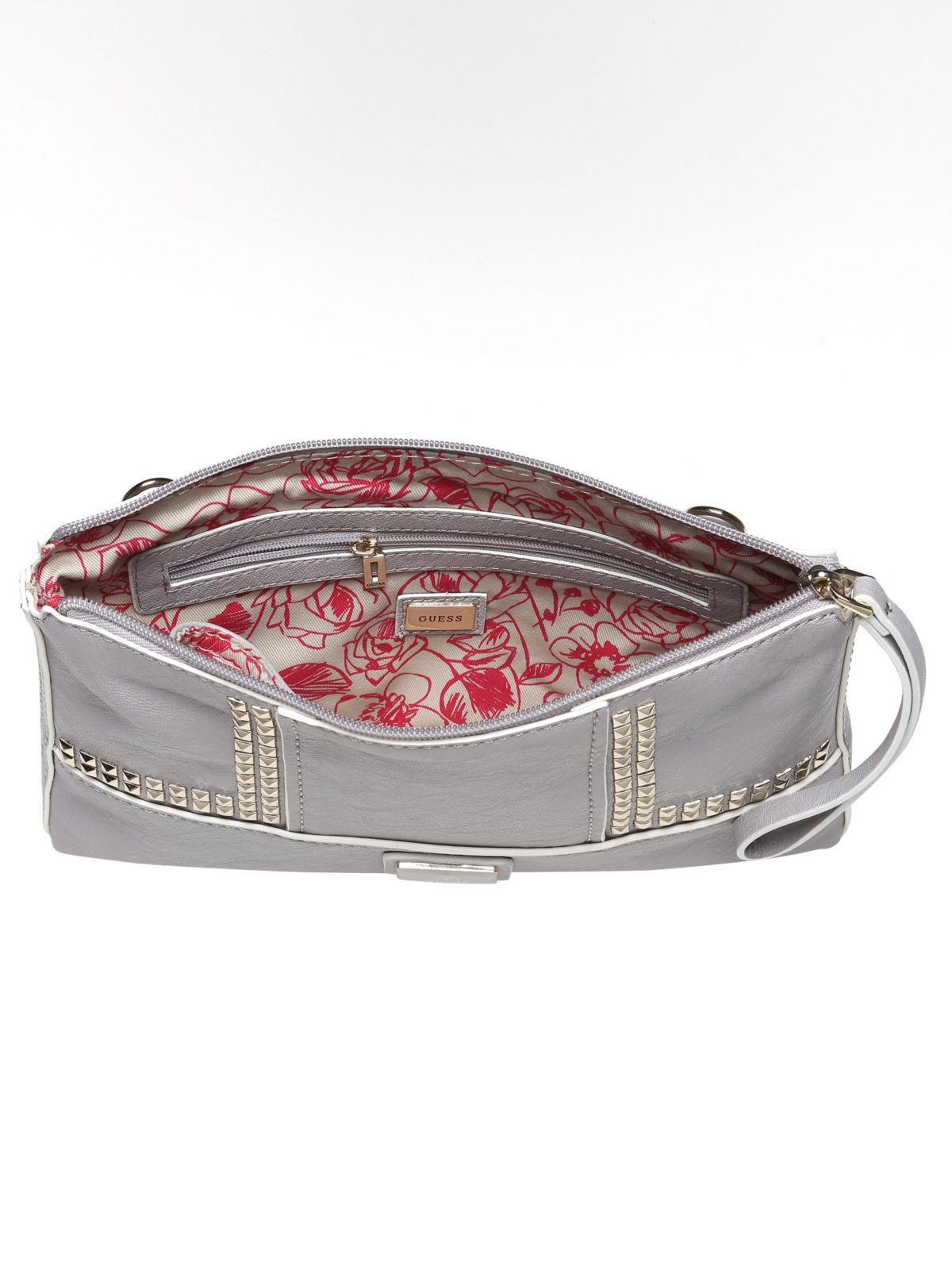 Guess Road Trip Petite Crossbody Clutch Bag in Gray (light grey) Lyst