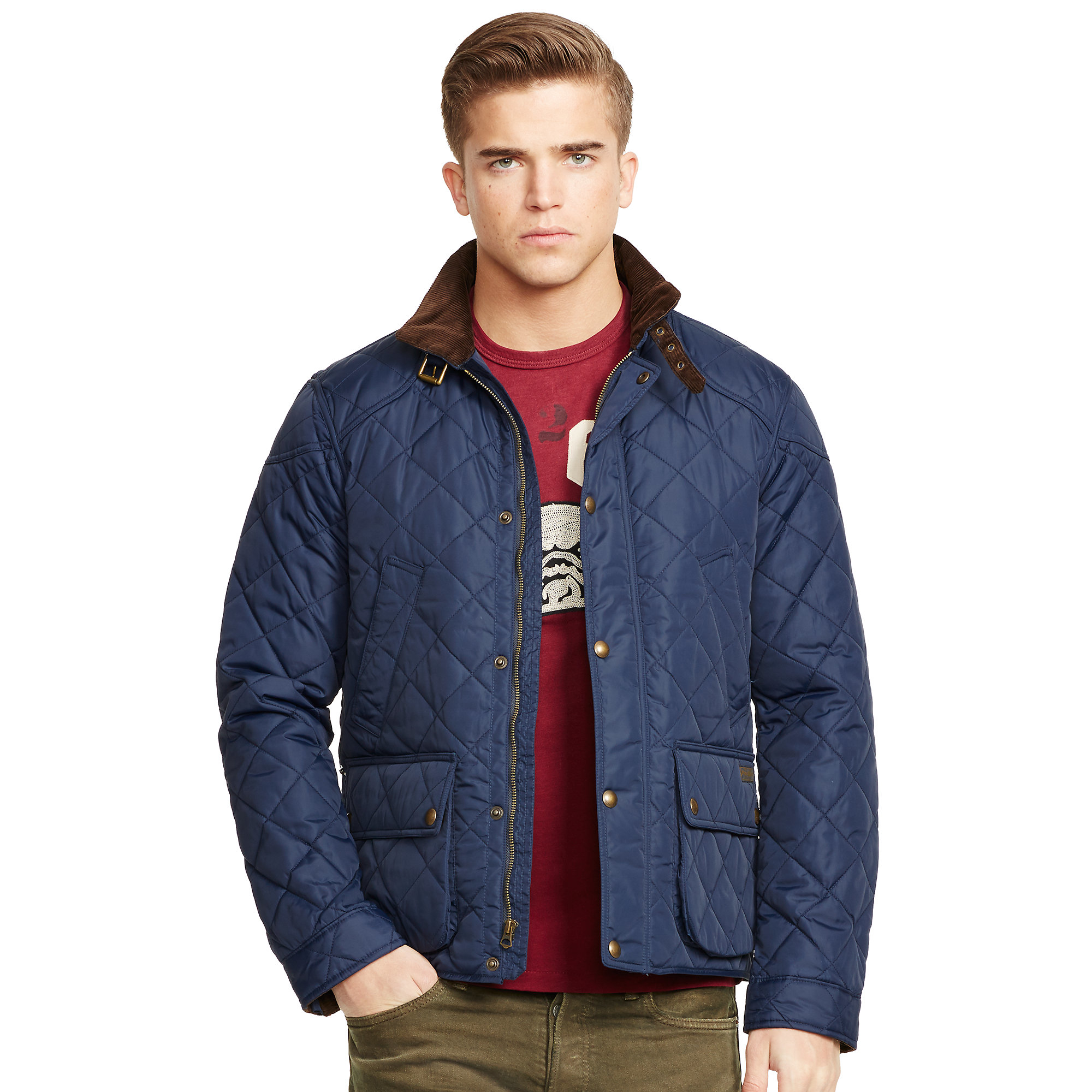 Polo Ralph Lauren Quilted Jacket in Blue for Men - Lyst