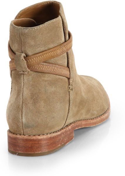 Joie Presley Suede Ankle Boots in Beige (DUNE) | Lyst