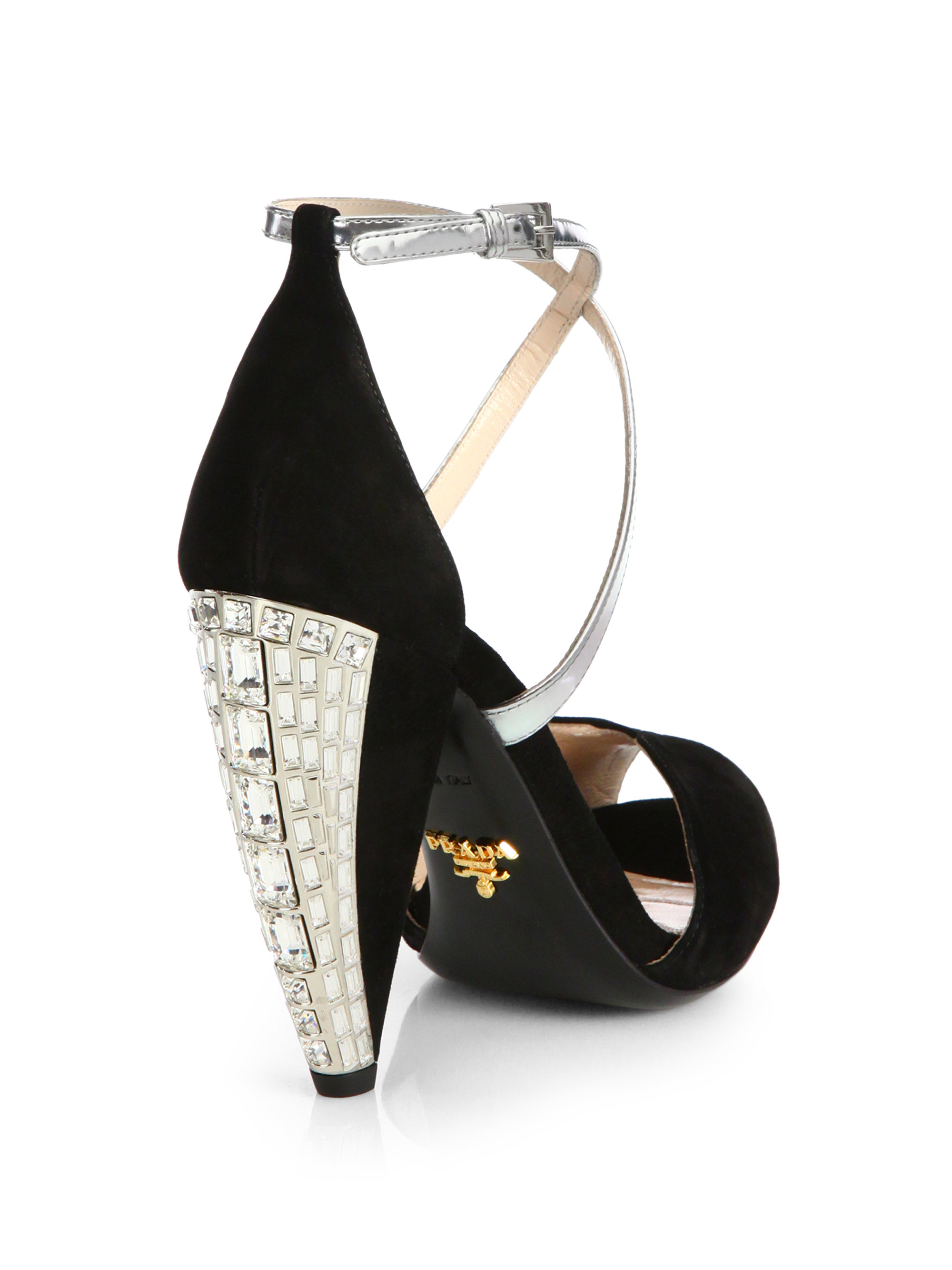 prada crystal sandals