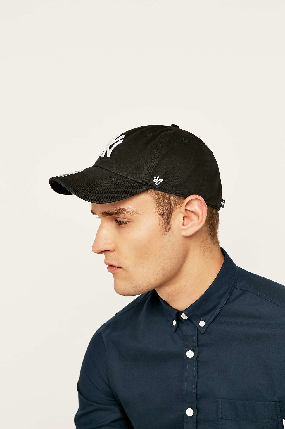 urban outfitters black 47 brand mlb ny cleanup cap product 4 701832344 normal