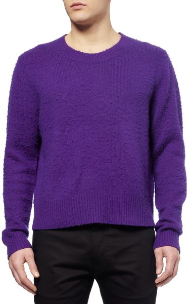 Acne Studios Peele Pilled Wool and Cashmereblend Sweater in Purple for ...