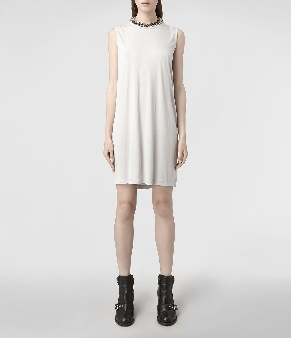 all saints white shirt dress