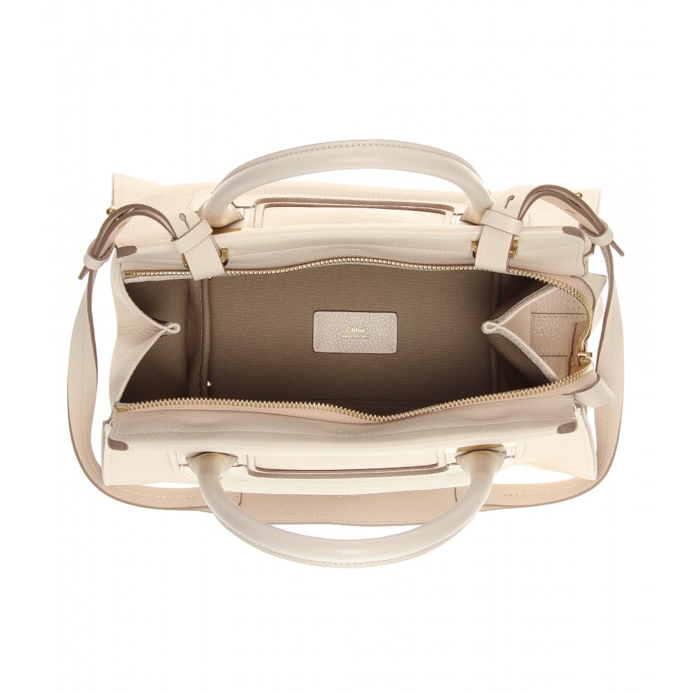 Chlo Everston Leather Shoulder Bag in Beige (white) | Lyst