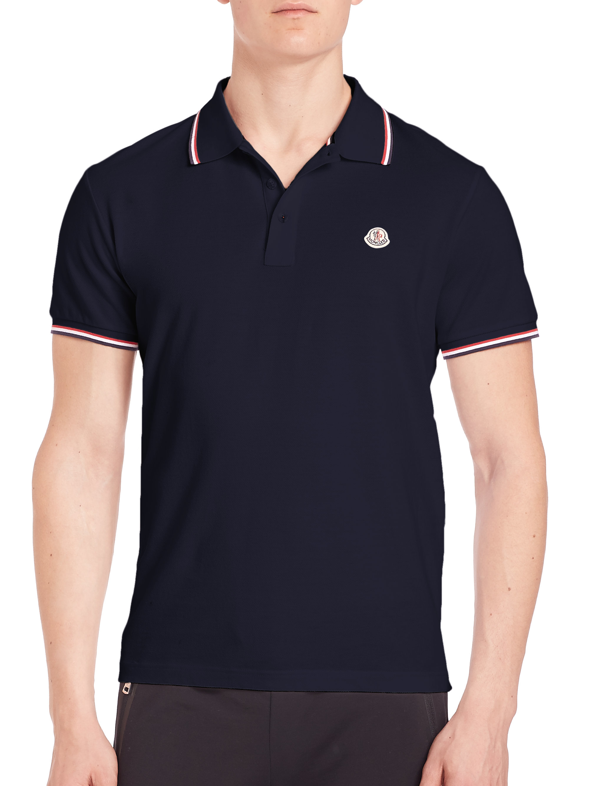 mens blue moncler polo