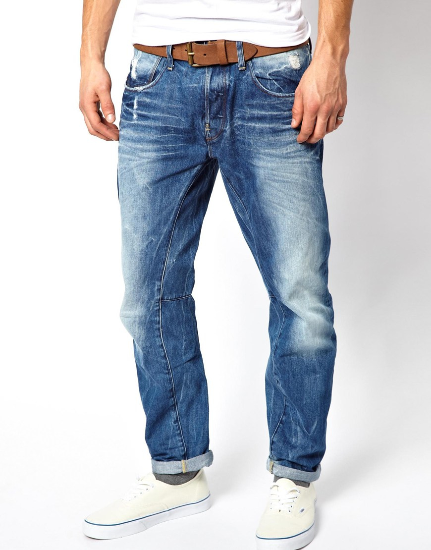 Lyst - G-Star Raw G Star Jeans A Crotch Regular Tapered Light Aged in ...