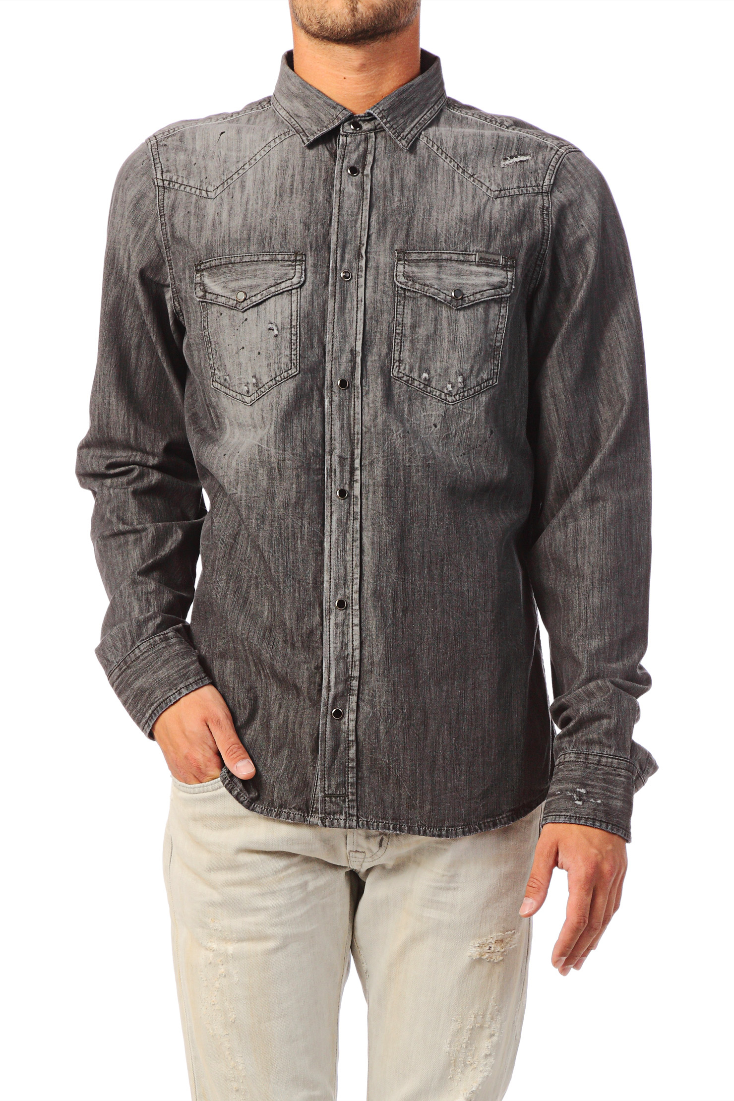 light gray long sleeve shirt