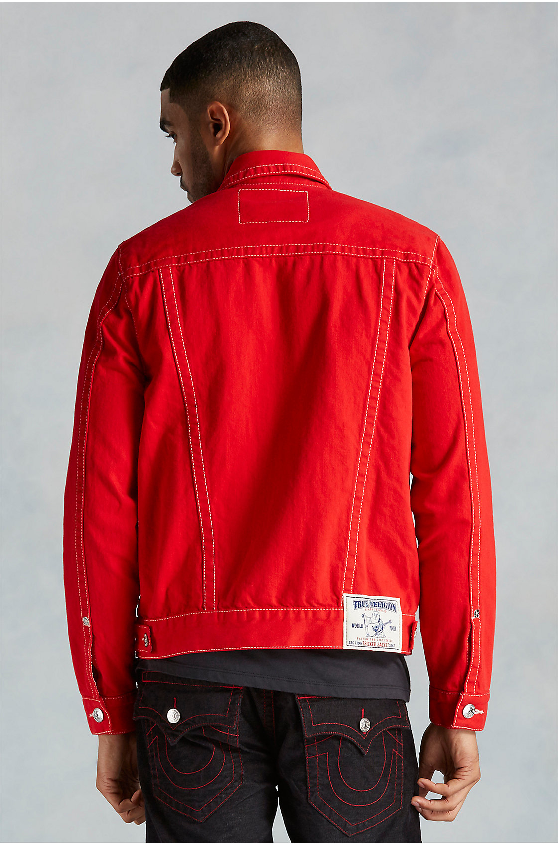 Red Jean Jacket Mens Photo Album - Vicing