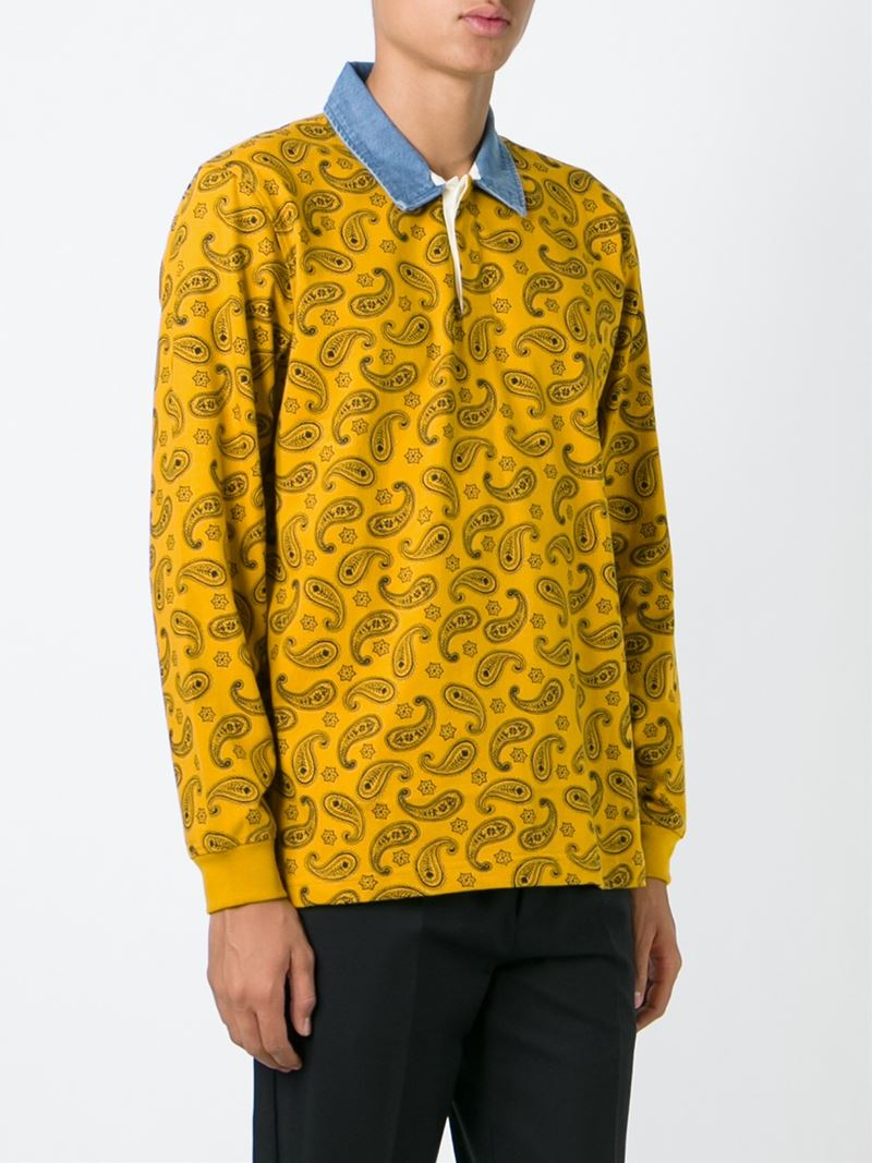 mustard paisley shirt