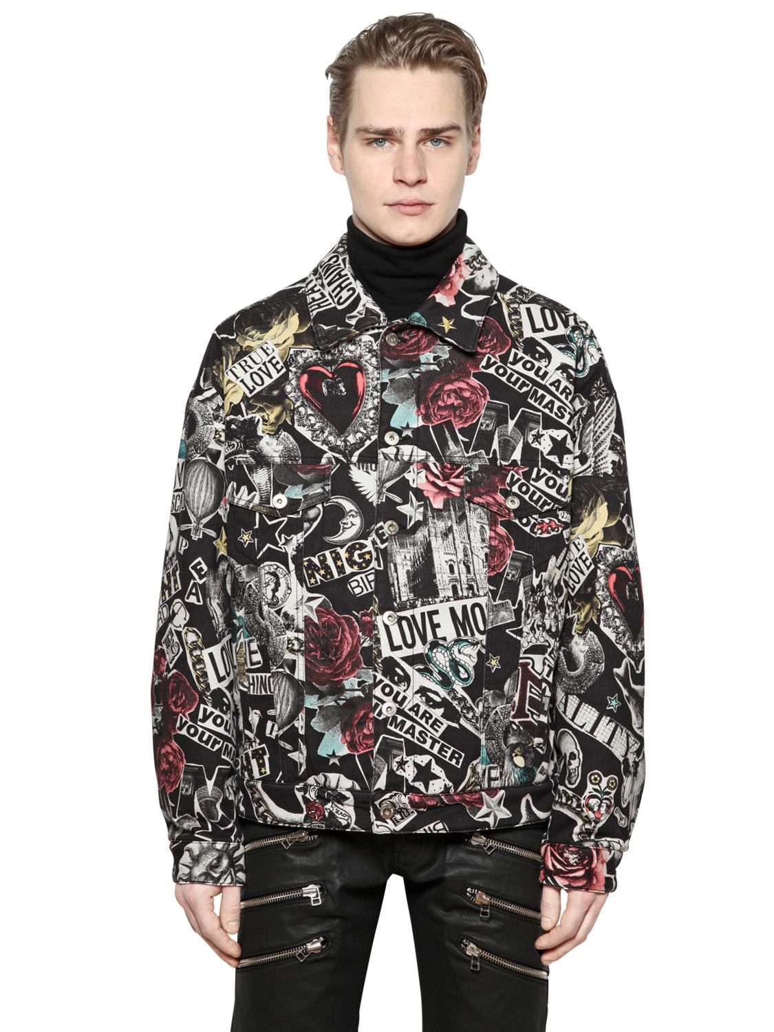 Lyst - Love Moschino Collage Printed Cotton Canvas Jacket for Men